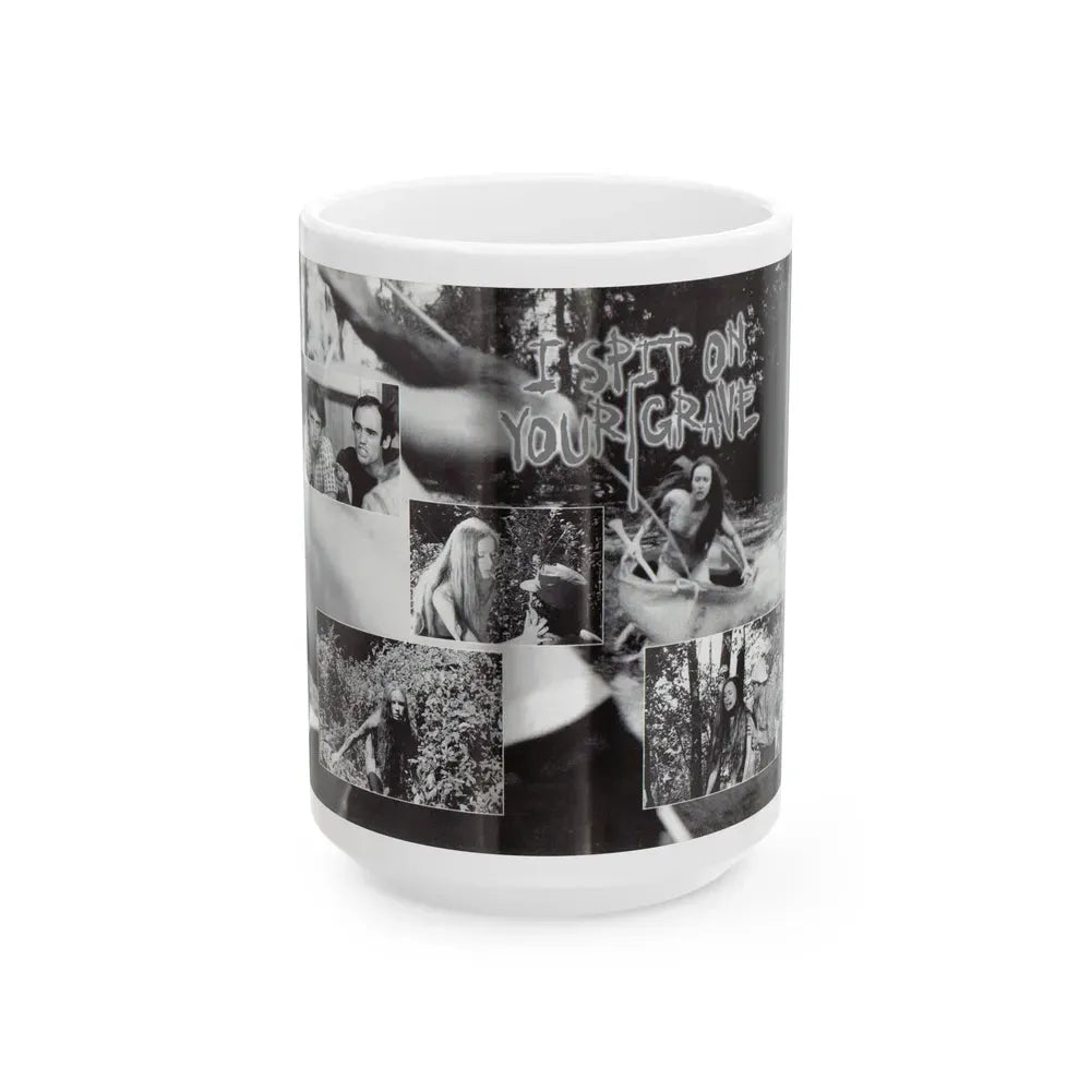 I SPIT ON YOUR GRAVE INSIDE COVER (VHS COVER) - White Coffee Mug 15oz - Go Mug Yourself