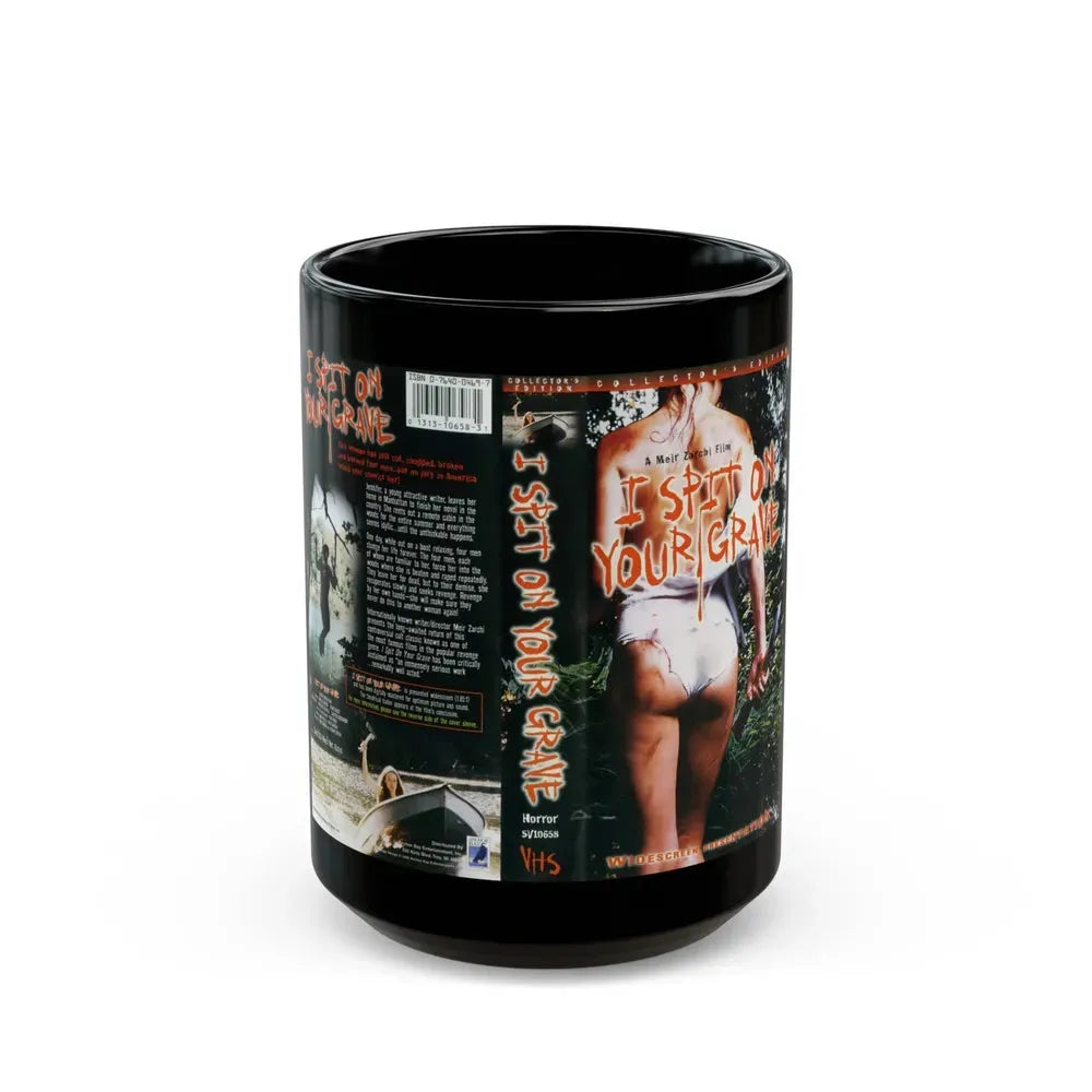 I SPIT ON YOUR GRAVE (VHS COVER) - Black Coffee Mug 15oz - Go Mug Yourself