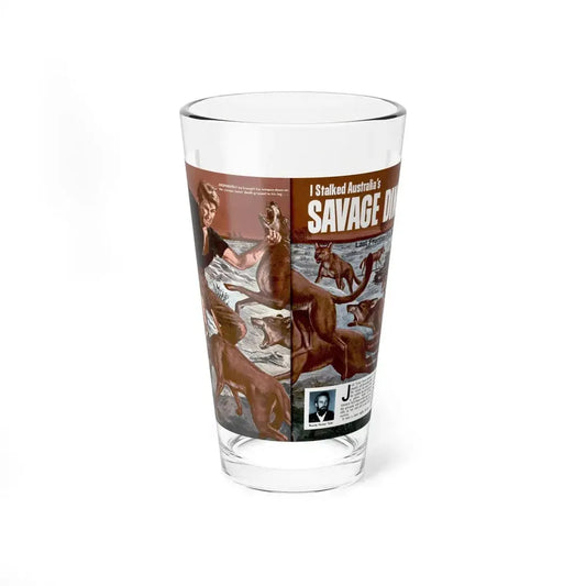 I Stalked Australia's Savage Dingoes, Male, June 1971 - Pint Glass 16oz 16oz - Go Mug Yourself