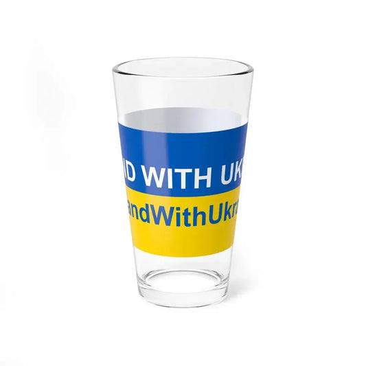 I stand with Ukraine banner (Ukraine) Pint Glass 16oz 16oz - Go Mug Yourself