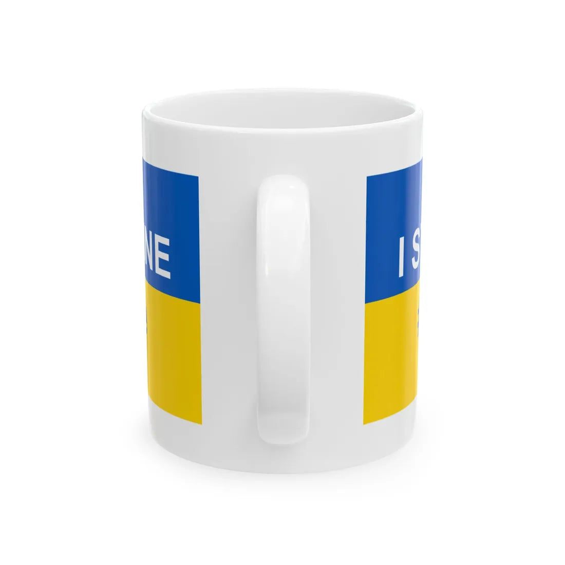 I stand with Ukraine banner (Ukraine) White Coffee Mug - Go Mug Yourself