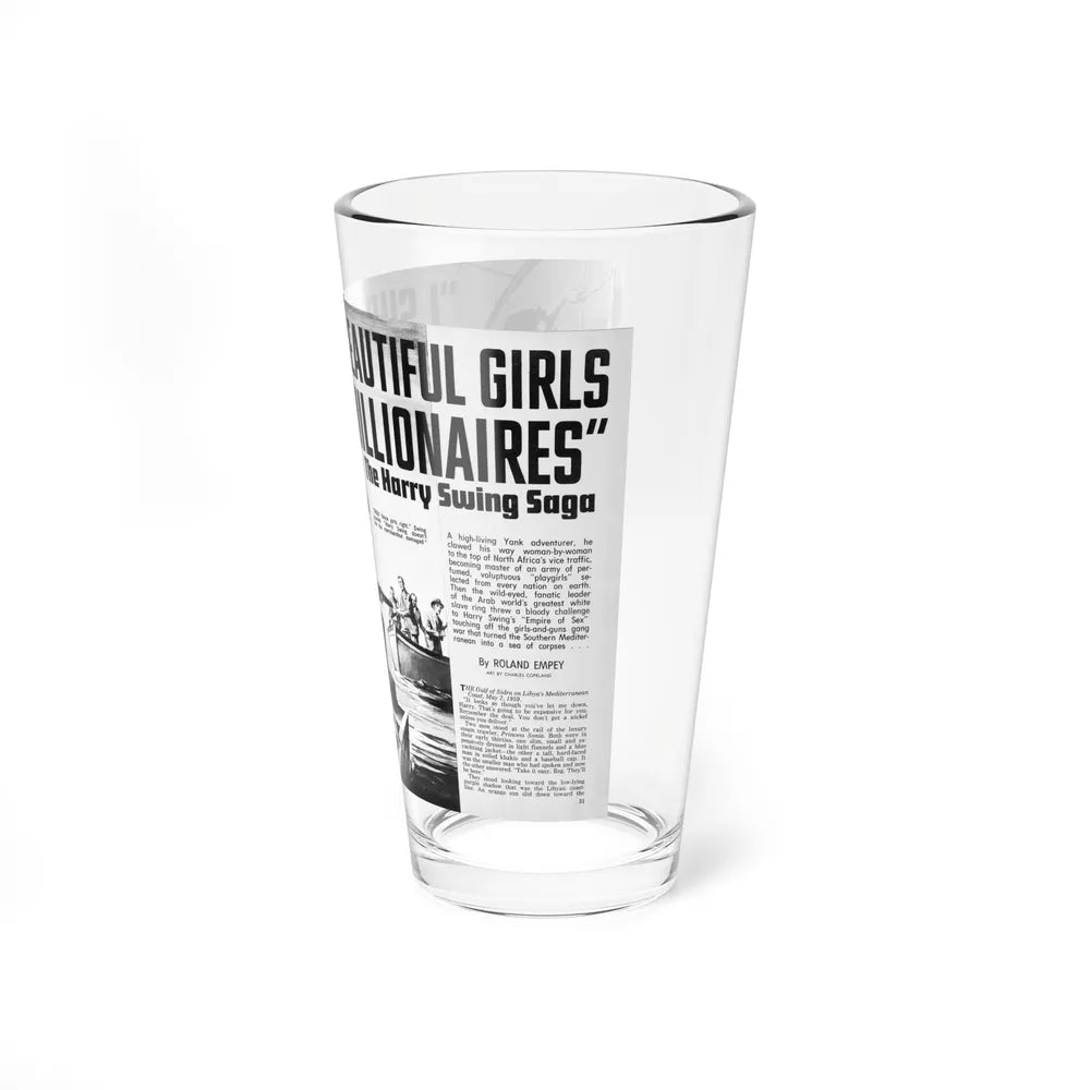 I Supply Beautiful Girls To Millionaires. The Harry Swing Saga - Pint Glass 16oz-Go Mug Yourself