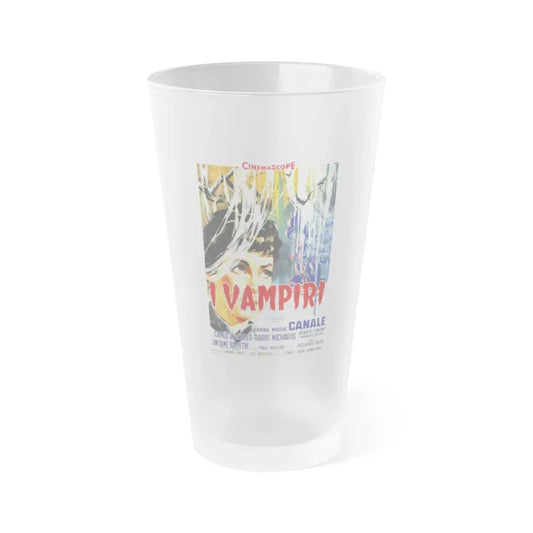 I VAMPIRI 1957 Movie Poster - Frosted Pint Glass 16oz 16oz Frosted - Go Mug Yourself