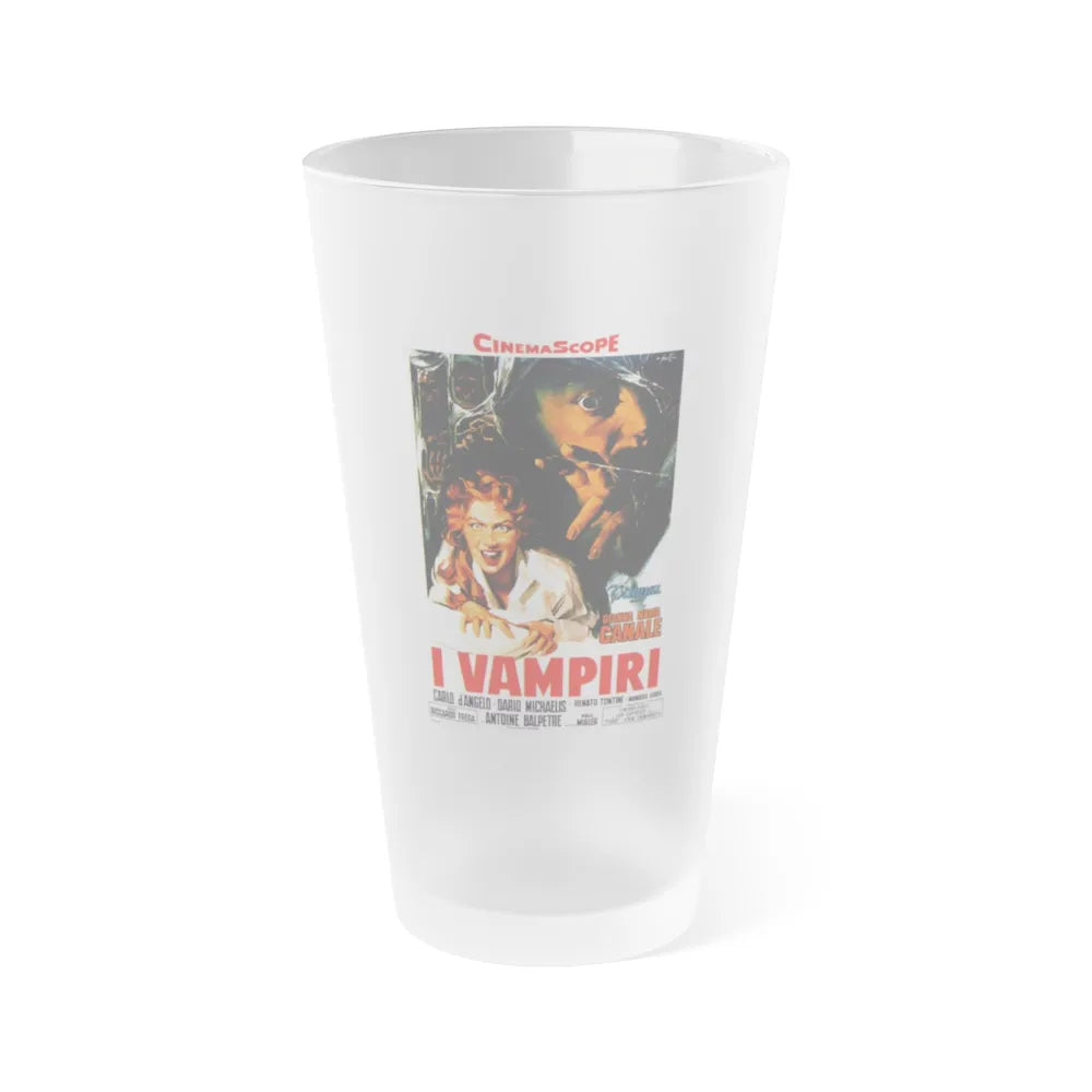 I VAMPIRI (2) 1957 Movie Poster - Frosted Pint Glass 16oz-16oz-Frosted-Go Mug Yourself