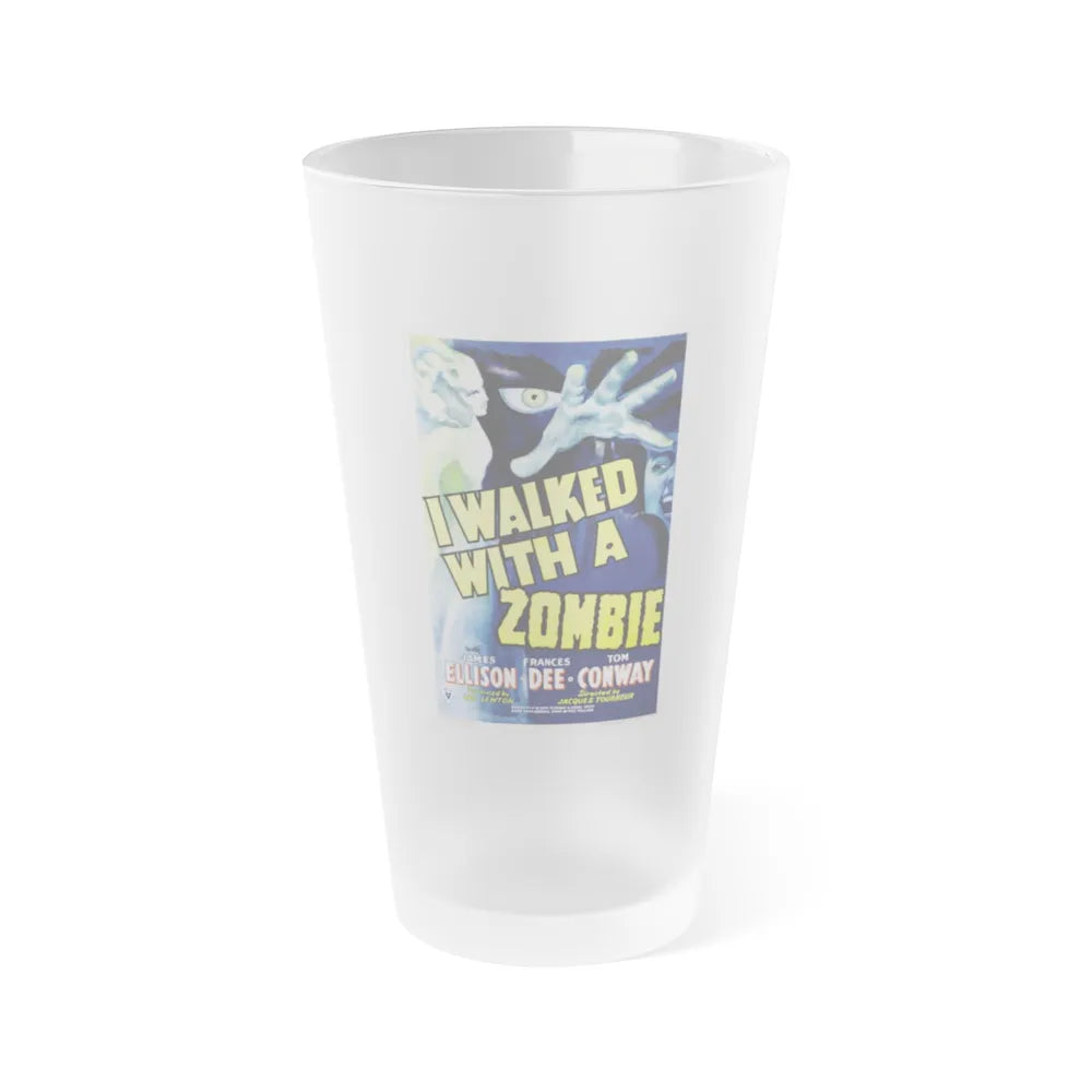 I WALKED WITH A ZOMBIE (2) 1943 Movie Poster - Frosted Pint Glass 16oz-16oz-Frosted-Go Mug Yourself