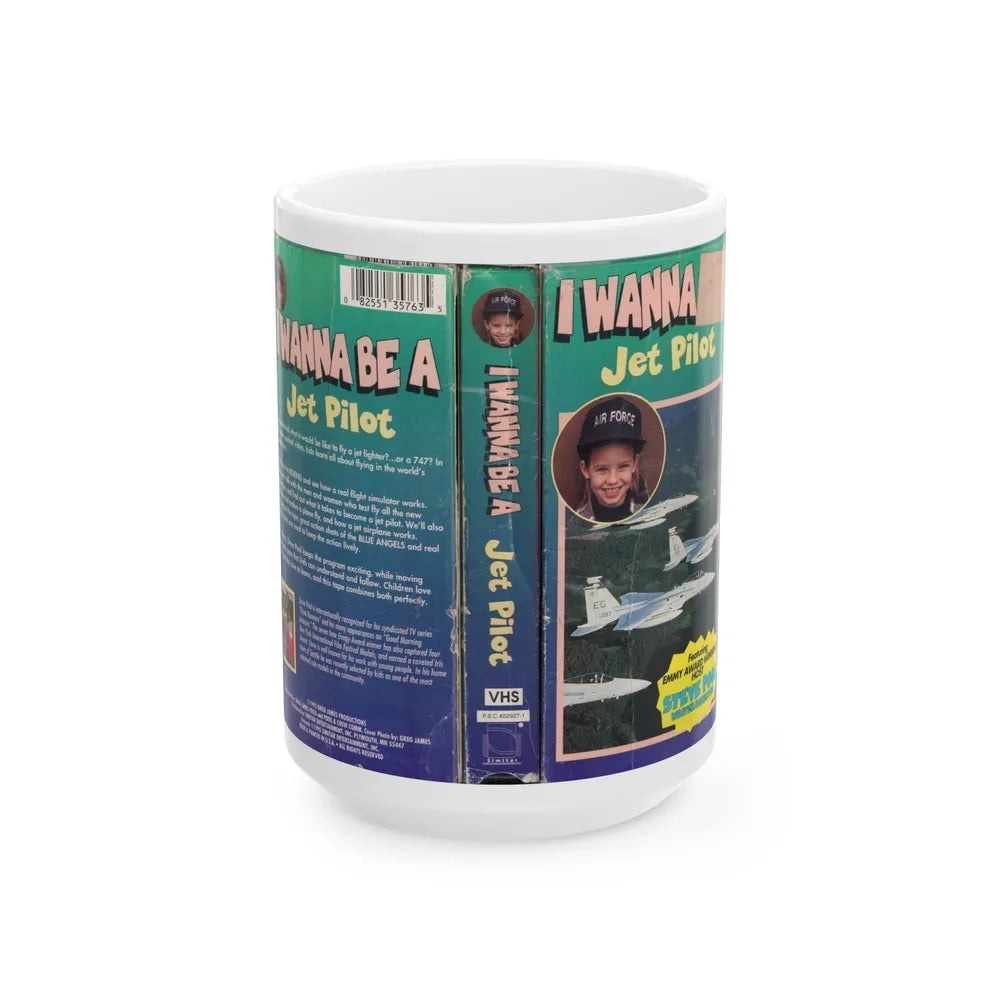 I WANNA BE A JET PILOT (VHS COVER) - White Coffee Mug-15oz-Go Mug Yourself