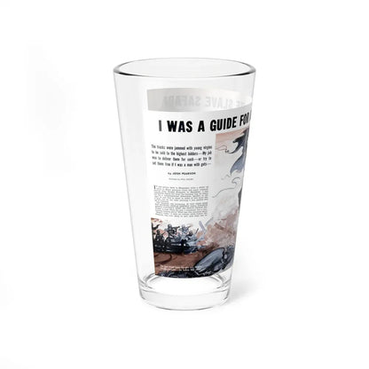 I Was a Guide for a White Slave Safari, Man's Life, January 1959 - Pint Glass 16oz - Go Mug Yourself
