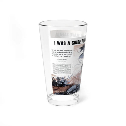 I Was a Guide for a White Slave Safari, Man's Life, January 1959 - Pint Glass 16oz-Go Mug Yourself