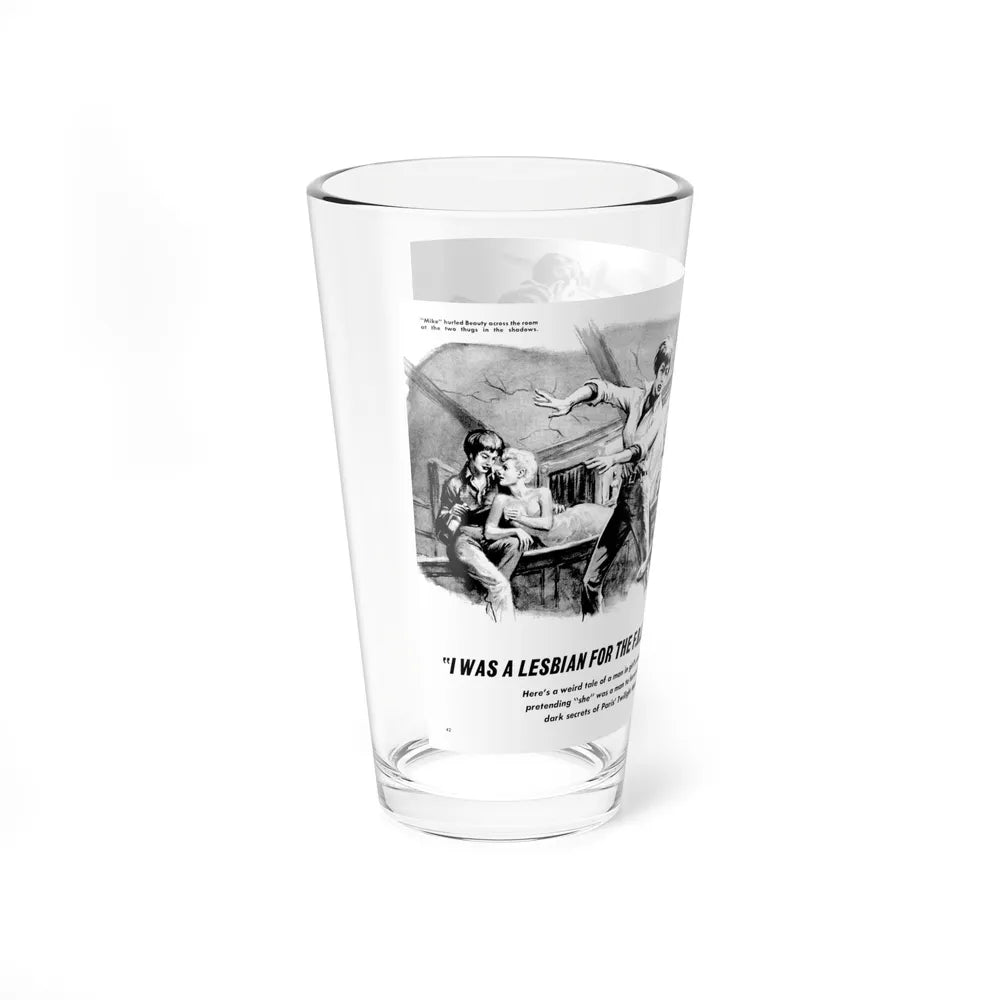 I Was a Lesbian for the FBI, Target magazine, April 1962 - Pint Glass 16oz-Go Mug Yourself