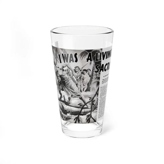 I Was A Living Sacrifice, Rage for Men, August 1957 - Pint Glass 16oz 16oz - Go Mug Yourself