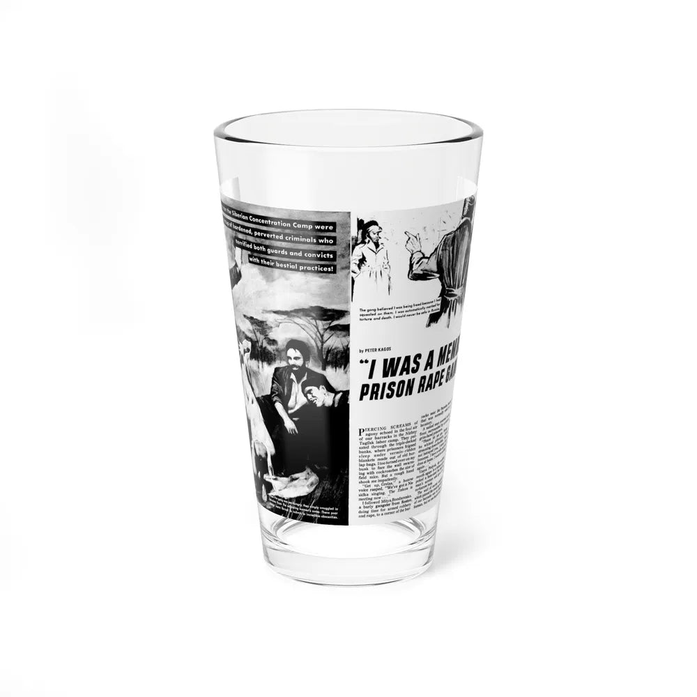 I Was A Member of a Prison Rape Gang, Real Men, July 1971 - Pint Glass 16oz-16oz-Go Mug Yourself