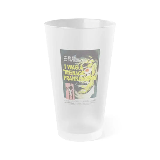 I WAS A TEENAGE FRANKENSTEIN 1957 Movie Poster - Frosted Pint Glass 16oz 16oz Frosted - Go Mug Yourself