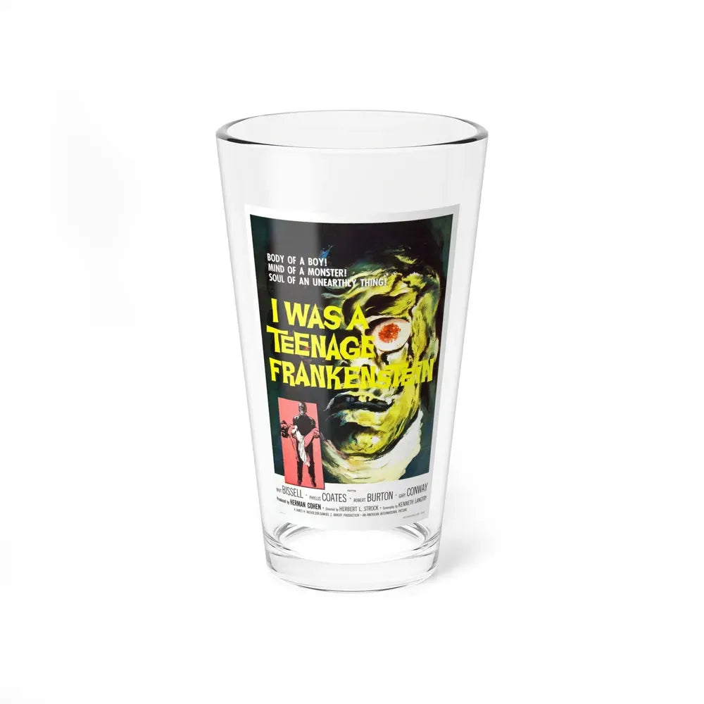 I WAS A TEENAGE FRANKENSTEIN 1957 Movie Poster - Pint Glass 16oz 16oz - Go Mug Yourself