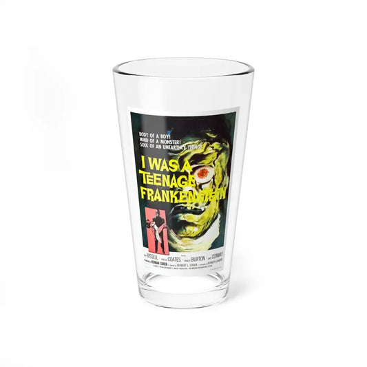 I WAS A TEENAGE FRANKENSTEIN 1957 Movie Poster - Pint Glass 16oz 16oz - Go Mug Yourself