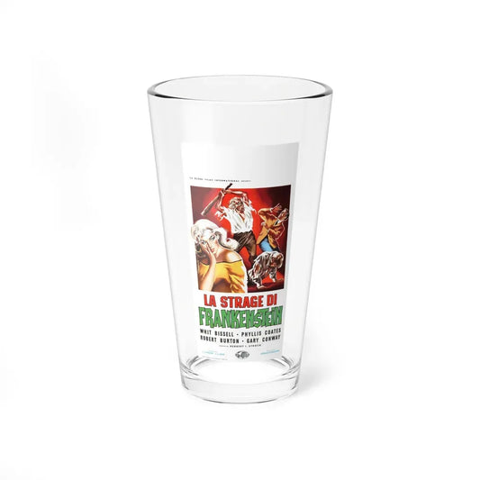 I WAS A TEENAGE FRANKENSTEIN (ITALIAN) 1957 Movie Poster - Pint Glass 16oz 16oz - Go Mug Yourself