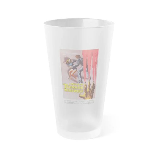 I WAS A TEENAGE WEREWOLF 1957 Movie Poster - Frosted Pint Glass 16oz 16oz Frosted - Go Mug Yourself