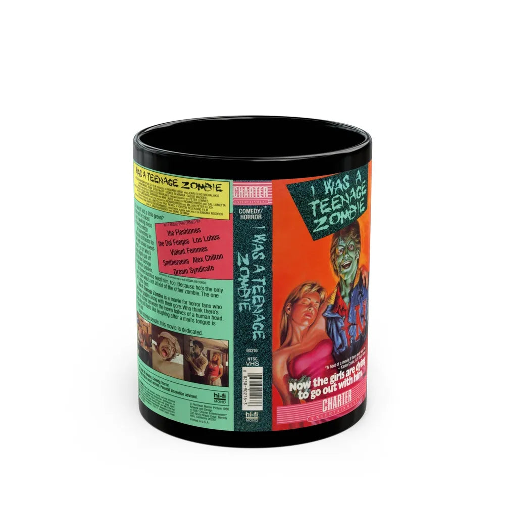 I WAS A TEENAGE ZOMBIE (VHS COVER) - Black Coffee Mug-11oz-Go Mug Yourself