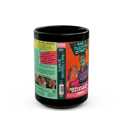 I WAS A TEENAGE ZOMBIE (VHS COVER) - Black Coffee Mug 15oz - Go Mug Yourself