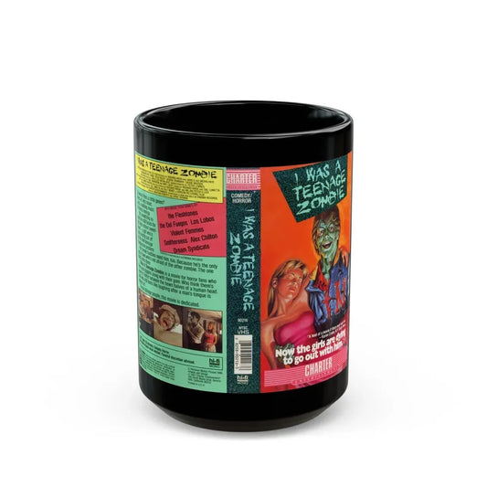 I WAS A TEENAGE ZOMBIE (VHS COVER) - Black Coffee Mug 15oz - Go Mug Yourself