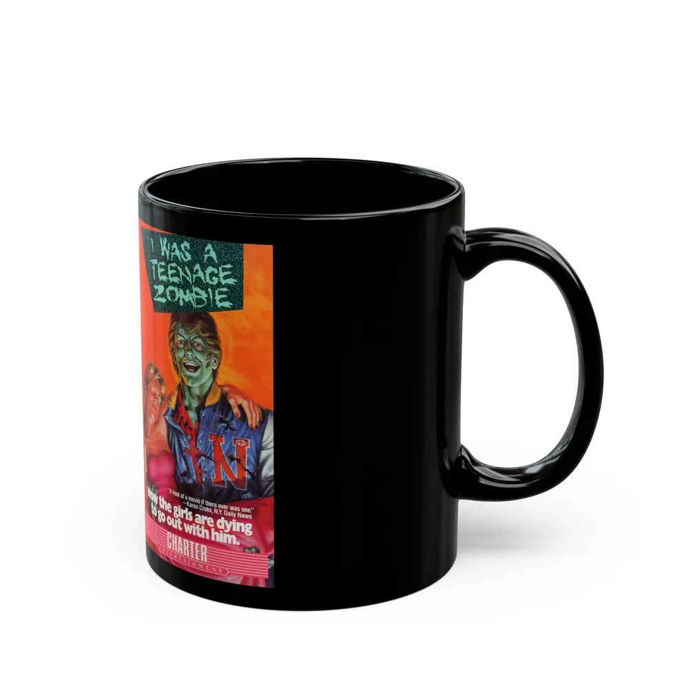 I WAS A TEENAGE ZOMBIE (VHS COVER) - Black Coffee Mug-Go Mug Yourself