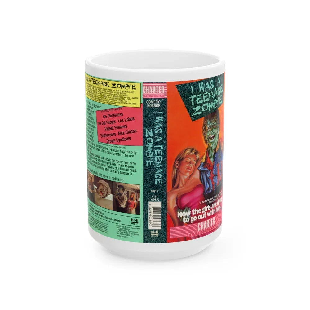 I WAS A TEENAGE ZOMBIE (VHS COVER) - White Coffee Mug-15oz-Go Mug Yourself