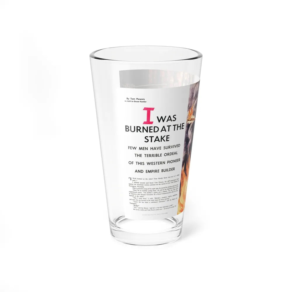 I Was Burned At The Stake, Fury magazine, August 1957 - Pint Glass 16oz-Go Mug Yourself