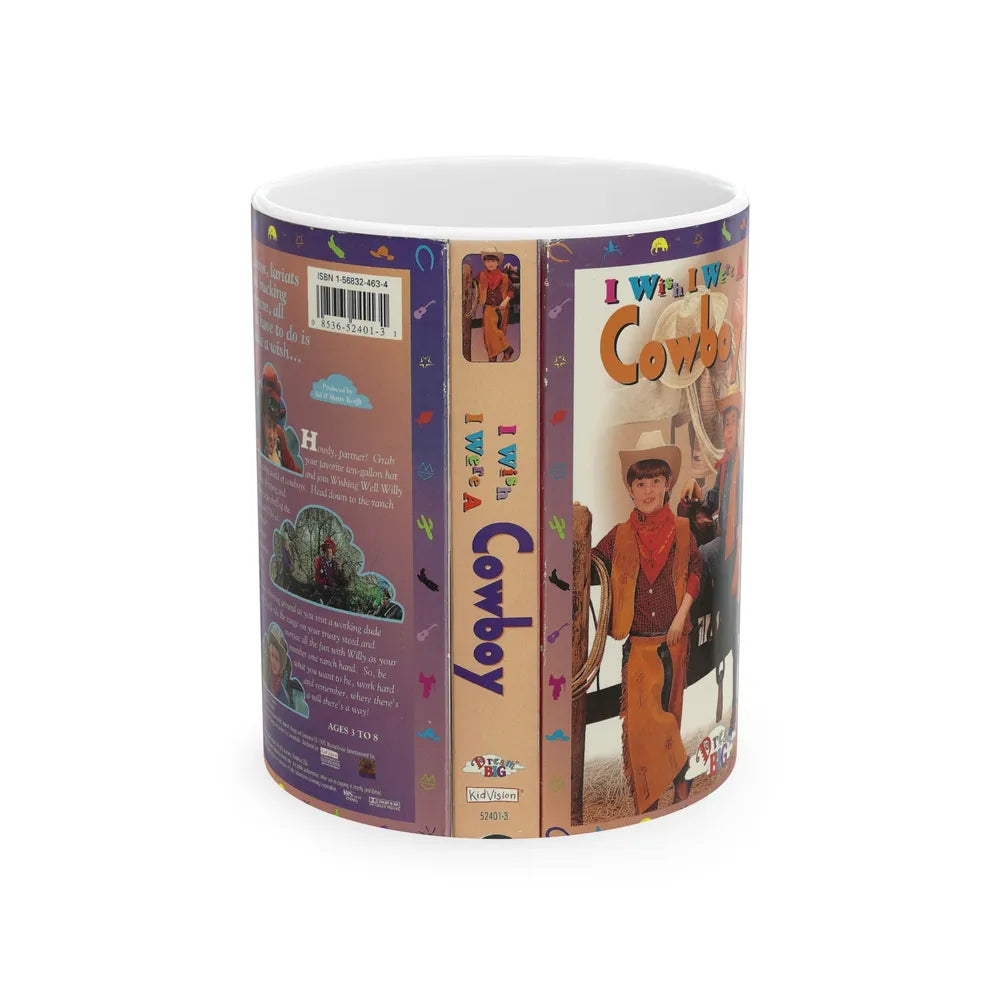 I WISH I WERE A COWBOY (VHS COVER) - White Coffee Mug-11oz-Go Mug Yourself