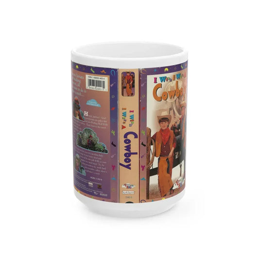 I WISH I WERE A COWBOY (VHS COVER) - White Coffee Mug 15oz - Go Mug Yourself