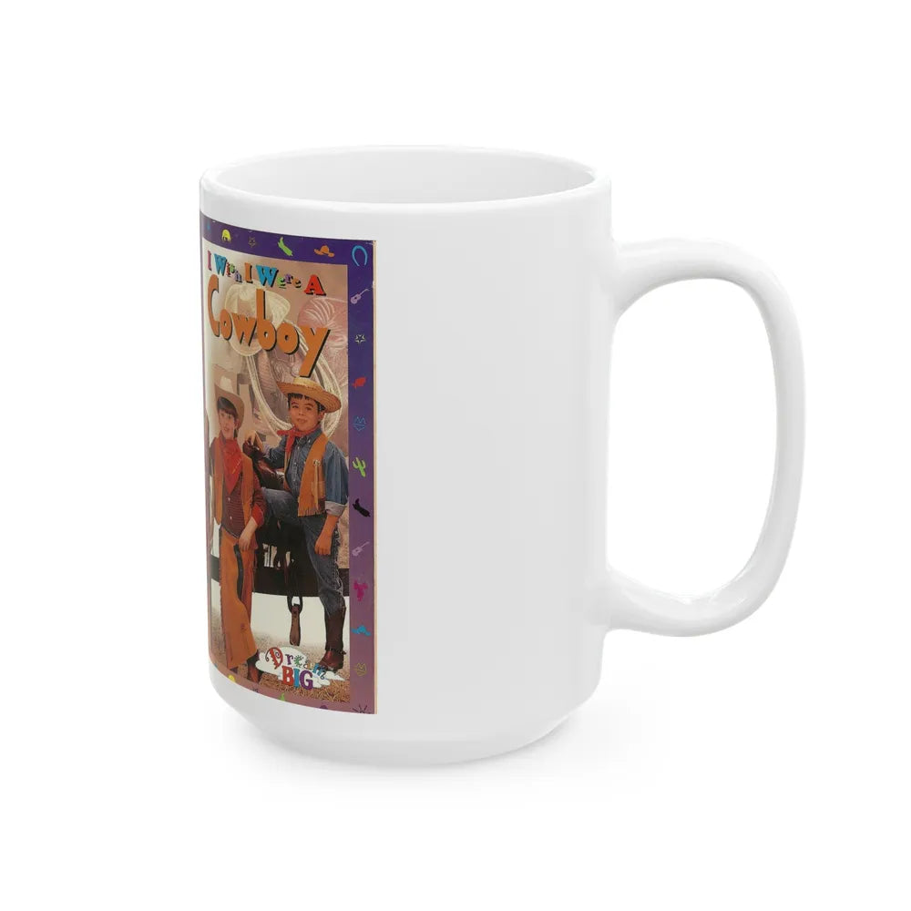 I WISH I WERE A COWBOY (VHS COVER) - White Coffee Mug-Go Mug Yourself