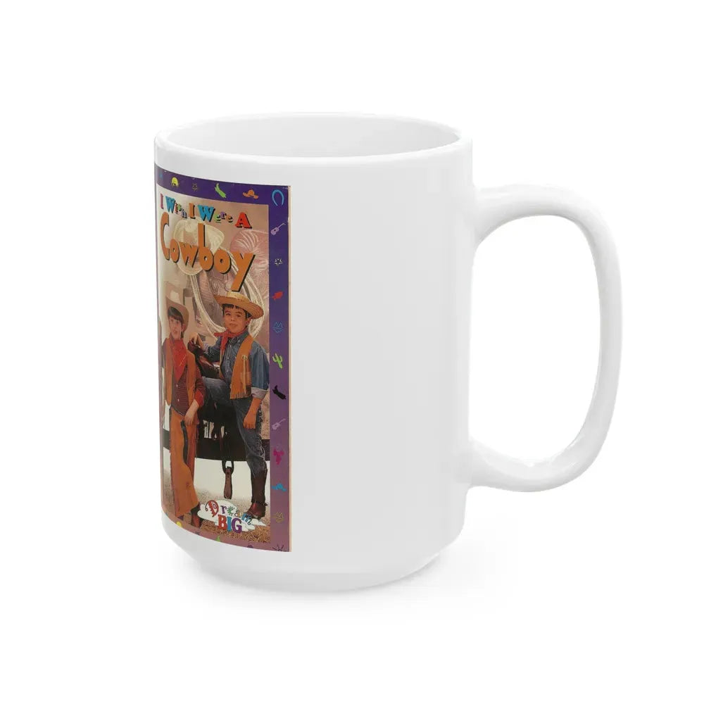 I WISH I WERE A COWBOY (VHS COVER) - White Coffee Mug - Go Mug Yourself