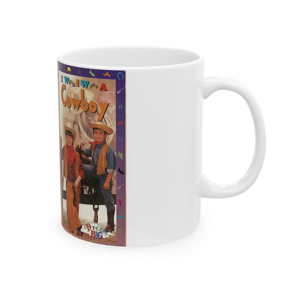 I WISH I WERE A COWBOY (VHS COVER) - White Coffee Mug-Go Mug Yourself