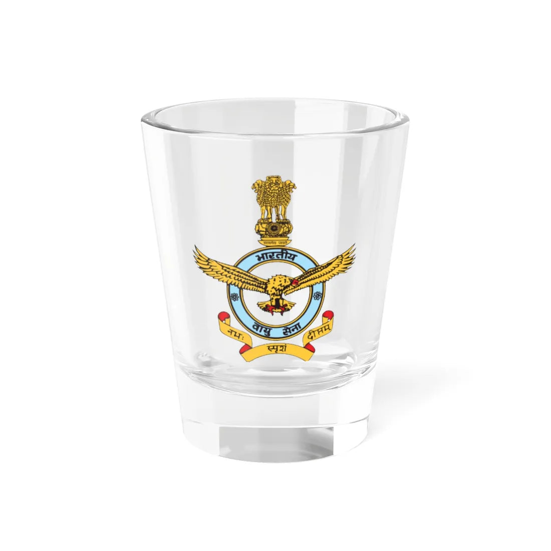 IAFemblem (India) (Coat of Arms) Shot Glass 1.5oz 1.5oz - Go Mug Yourself
