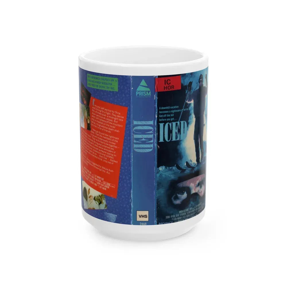 ICED (VHS COVER) - White Coffee Mug 15oz - Go Mug Yourself