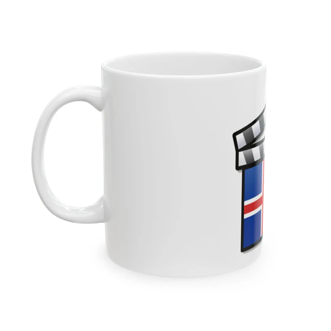 Iceland film clapperboard (Iceland) White Coffee Mug - Go Mug Yourself