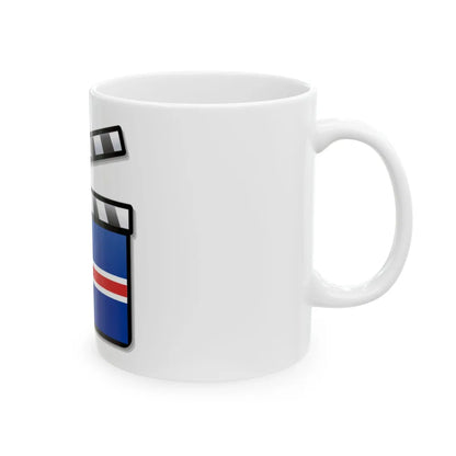 Iceland film clapperboard (Iceland) White Coffee Mug - Go Mug Yourself