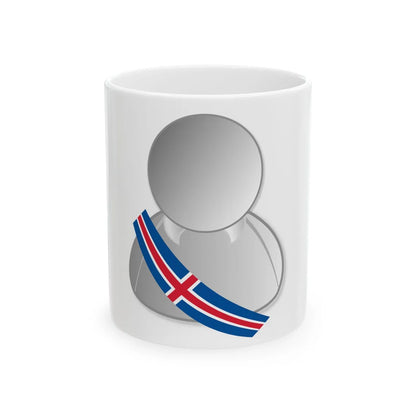 Iceland politic personality icon (Iceland) White Coffee Mug 11oz - Go Mug Yourself