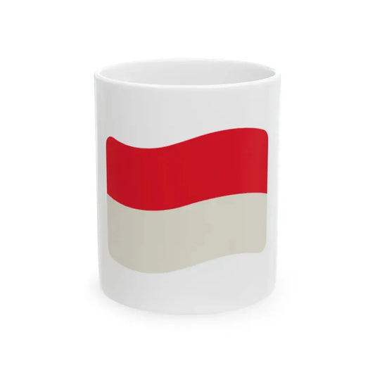 Iconol flag Indonesia (Indonesia) White Coffee Mug 11oz - Go Mug Yourself