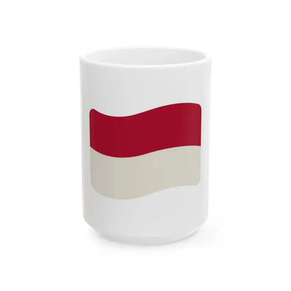 Iconol flag Monaco (Monaco) White Coffee Mug 15oz - Go Mug Yourself