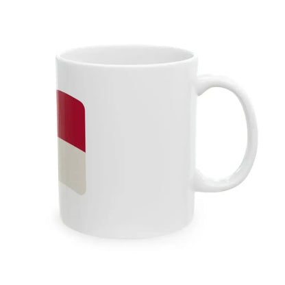 Iconol flag Monaco (Monaco) White Coffee Mug - Go Mug Yourself