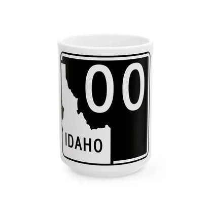 ID-00 (Idaho) (Road Sign) White Coffee Mug 15oz - Go Mug Yourself