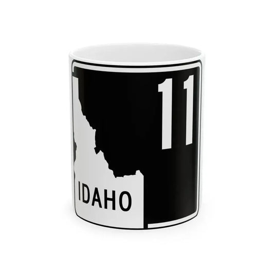 ID-11 (Idaho) (Road Sign) White Coffee Mug 11oz - Go Mug Yourself