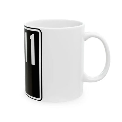 ID-11 (Idaho) (Road Sign) White Coffee Mug - Go Mug Yourself