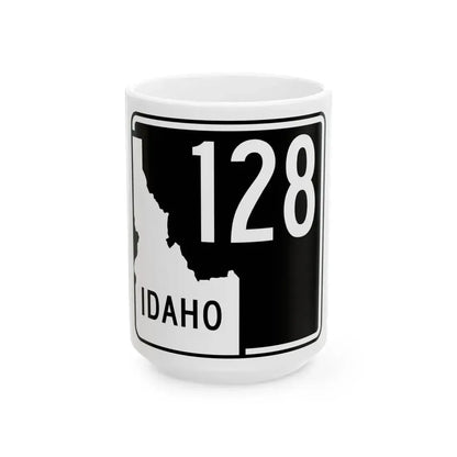 ID-128 (Idaho) (Road Sign) White Coffee Mug 15oz - Go Mug Yourself