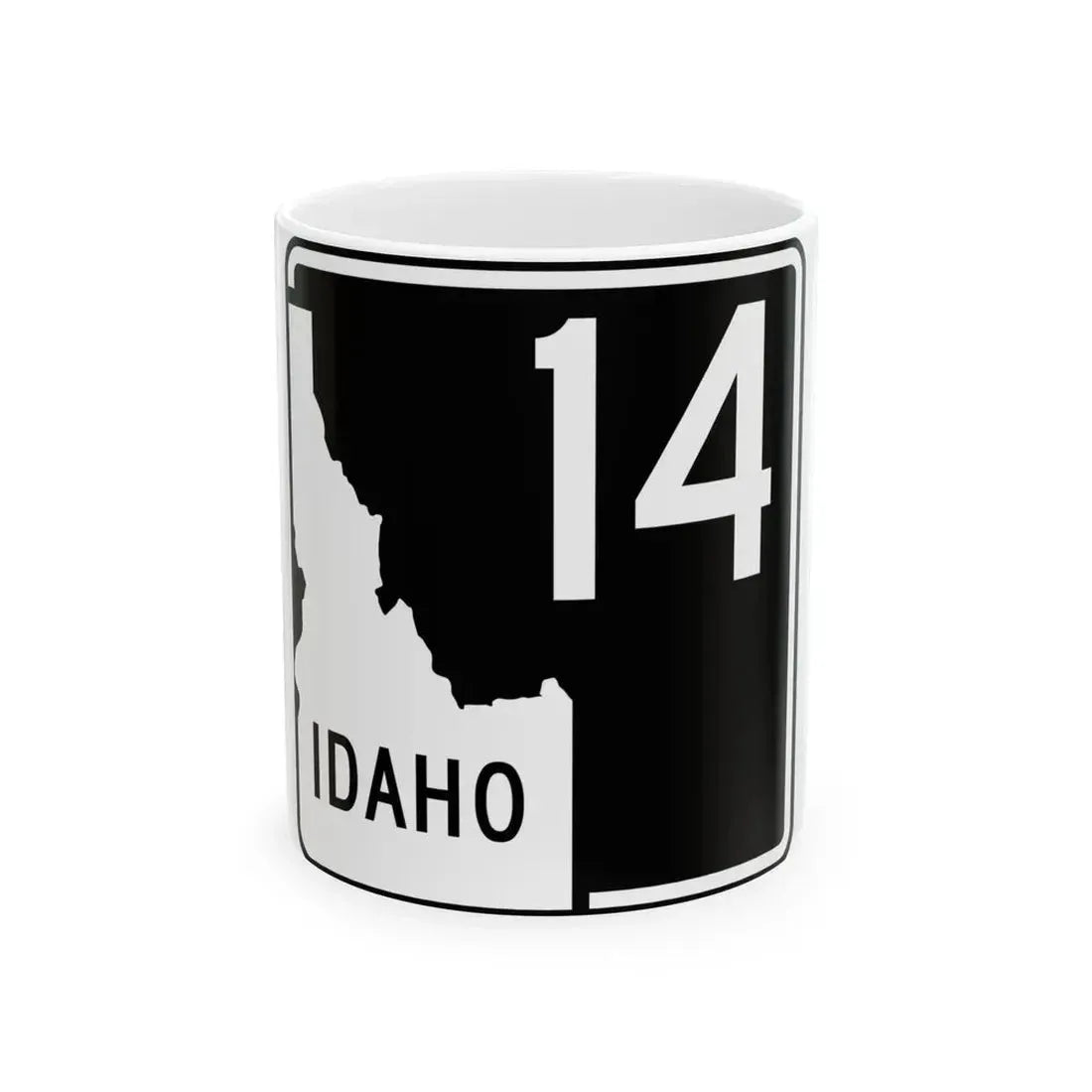 ID-14 (Idaho) (Road Sign) White Coffee Mug 11oz - Go Mug Yourself