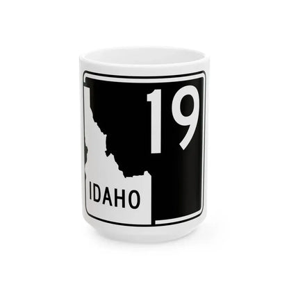 ID-19 (Idaho) (Road Sign) White Coffee Mug 15oz - Go Mug Yourself