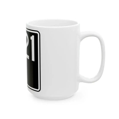 ID-21 (Idaho) (Road Sign) White Coffee Mug - Go Mug Yourself