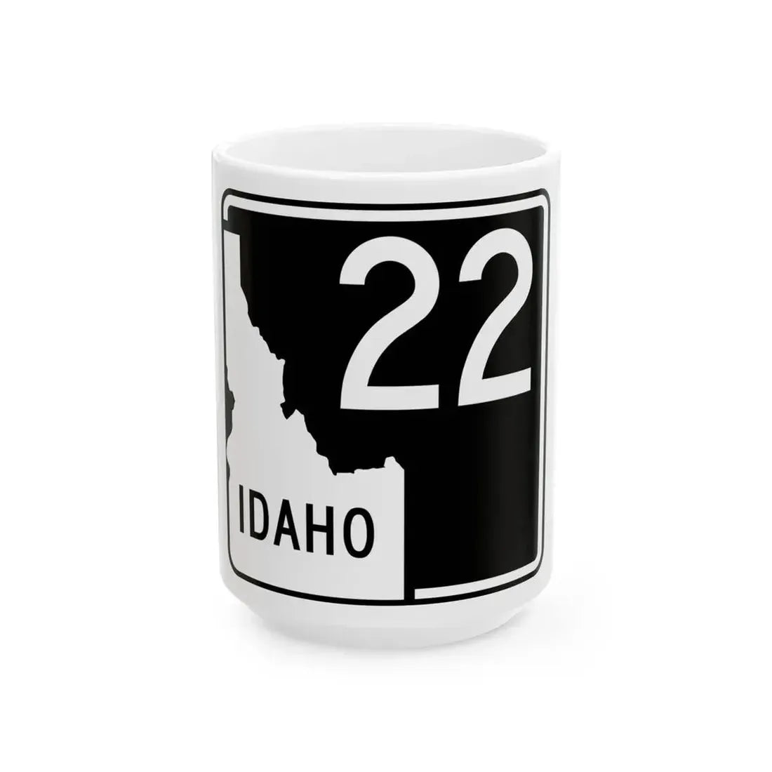 ID-22 (Idaho) (Road Sign) White Coffee Mug 15oz - Go Mug Yourself