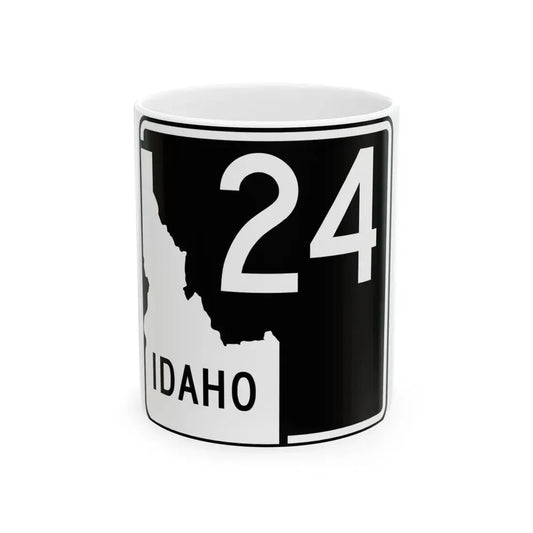 ID-24 (Idaho) (Road Sign) White Coffee Mug 11oz - Go Mug Yourself