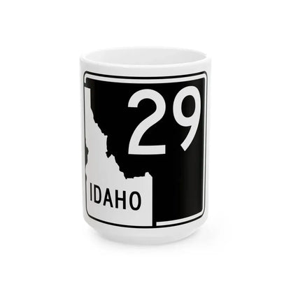 ID-29 (Idaho) (Road Sign) White Coffee Mug 15oz - Go Mug Yourself