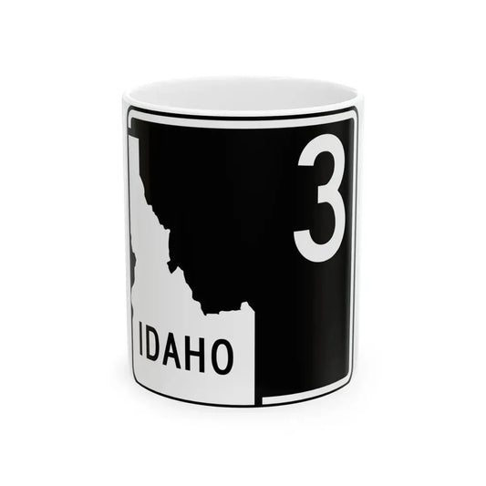 ID-3 (Idaho) (Road Sign) White Coffee Mug 11oz - Go Mug Yourself